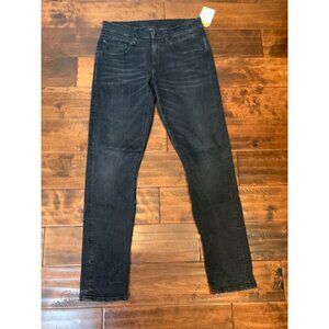 R13 Black Marble Denim Boy Slim Leg Jeans $545 , Size 30